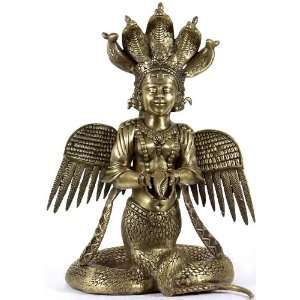Five hooded Naga kanya   Brass Sculpture 