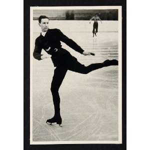  1936 Winter Olympics Montgomery Wilson Ice Skater Print 