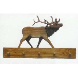  Striding Bull Elk Wood Coat Rack: Home & Kitchen