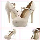 shoezy womens beige patent t bar mary ja $ 37 09 buy it now see 