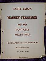 Massey Ferguson 90 Portable Mixer Mill Parts Manual  
