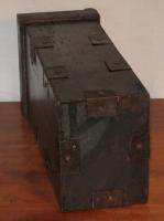 Antique Victorian Wall Safe Bank Safety Deposit Lock Box Drawer Safe w 