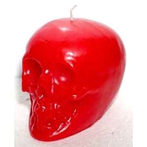  POWERFUL SKULL CANDLE RED 