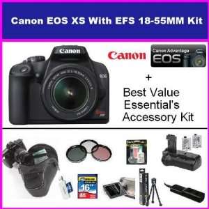  Canon Rebel XS 10.1MP Digital SLR Camera with EF S 18 55mm 