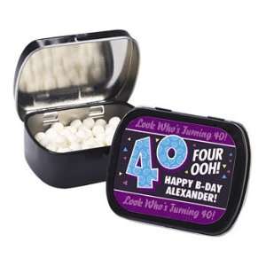 Personalized Look Whos Turning 40! Tins With Mints   Candy & Mints