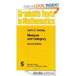   Texts in Mathematics): John C. Oxtoby:  Kindle Store