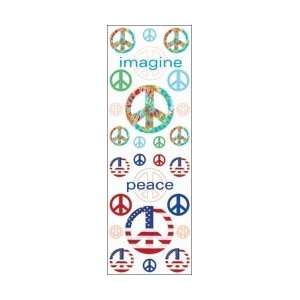   Paper House Rub On Glitter Peace Sign RUBGL 20; 3 Items/Order: Home