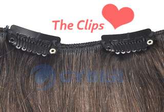 Long Straight Clip in Real Remy Human Hair Extensions  