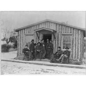   of General Grants staff,City Point,Prince George County,VA,1865,cabin