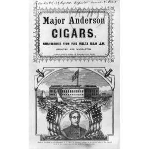  1861 Major Anderson cigars, Tobacco Package Label