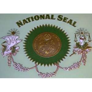   and Liberty! National Seal Embossed Cigar Label: Everything Else