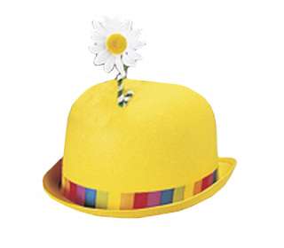 Adult Std. Yellow Clown Derby Hat  