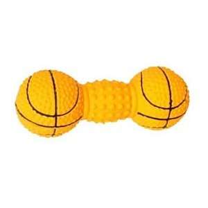   Vo Toys Latex Stuffed Knobby Basketball Dumbbell Dog Toy: Pet Supplies