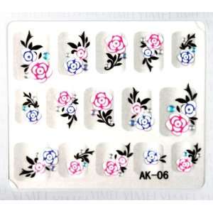  YiMei roses stereoscopic 3D nail stickers Nail decals 
