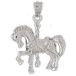   14K White Gold Charm Carousels 2.9   Gram(s) CleverSilver Jewelry