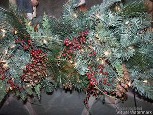 Frontgate Estate Mantel Staircase Christmas Door Swag garland Greenery 