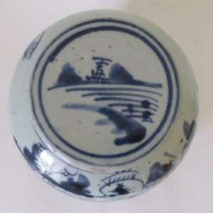 19TH CENTURY CHINESE BLUE & WHITE GINGER JAR AND COVER  