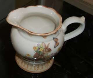 Ceramic Easter Tea Set w/Bunny & Flowers * 5 matching pieces on 