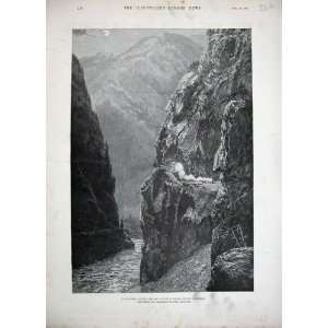  1892 Fraser Canyon Cascade Mountains Railway Canadian 
