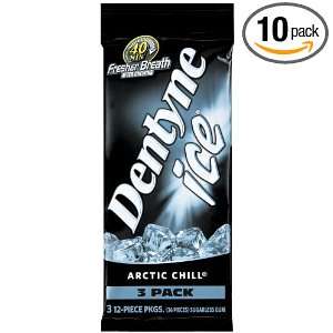  Ice Artic Chill Sugarless Chewing Gum, 12 Piece, 3 Count Multi Packs 