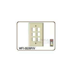  6 Port Wall Plate   Ivory