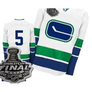  Stanley Cups Patch Vancouver Canucks #5 Christian Ehrhoff 