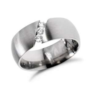    Cubic Zirconia Stainless Steel Wedding Band Ring, 7 Jewelry