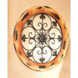 Wall Decor Ea 1 Round Frame With Fldlis and Medallion Center Grill 