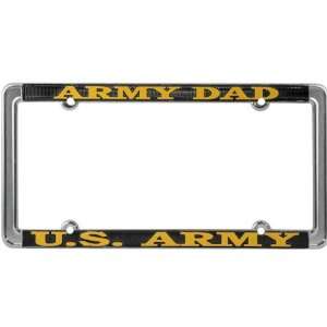  U.S. Army DAD Thin Rim License Plate Frame (Chrome Metal 