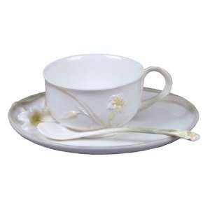  Lily Flower Porcelain Coffee Cup Set