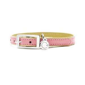 Cece Kent Lilly Hamptons Dog Collar with Silver Buckle and Charm (Rose 