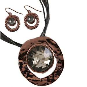  Fashion Necklace and Earring Set with Bronze Plated Multi 