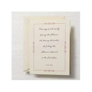 Hand Engraved Fettuccini Wedding Greeting Card