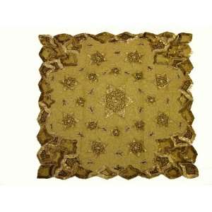  Tablecloth Handmade Gold Decorative Bead Work Gift Square 