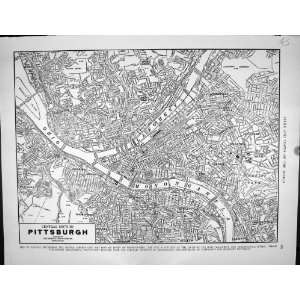  Collier Antique Map 1936 Central Section Pittsburgh 