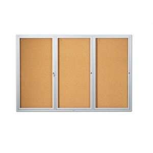  Deluxe Enclosed Bulletin Boards   Aluminum Frame Size 24 