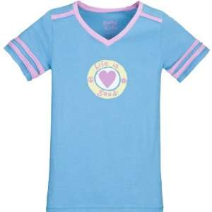    Life is Good Girls Circle Heart Sportie Tee: Sports & Outdoors