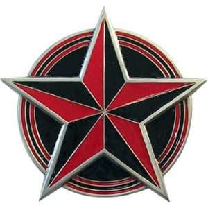   Nautical Star Punk Rock belt buckle red black tattoo 