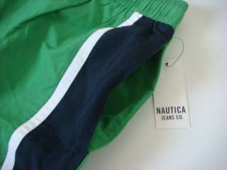 NAUTICA New Caspian Green & Navy Blue Swim Trunk Shorts Mens XL  