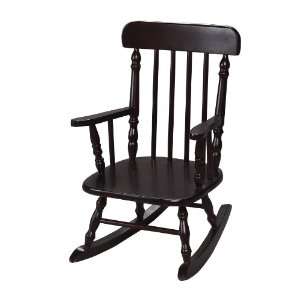  Gift Mark Deluxe Childrens Spindle Rocking Chair, Espresso Baby