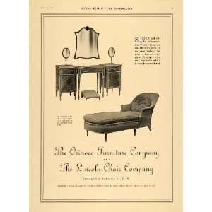  Lincoln Chairs Chaise Longue   Original Print Ad