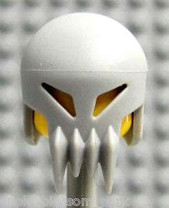NEW Lego Minifig Mask HELMET Space Police Gray Skull Twin Hat w/Fangs 