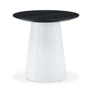  Champi Contemporary Swivel Top White End Table   MOTIF 
