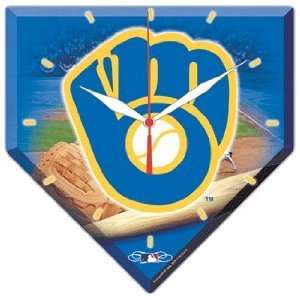    MLB Milwaukee Brewers Retro High Definition Clock: Home & Kitchen