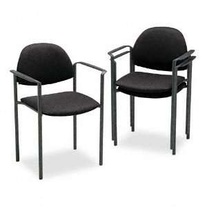  Arm Chairs, Black Olefin Fabric, 3/Carton   Sold As 1 Carton   Space 