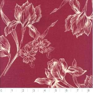  54 Wide Rosamund Dark Red/Ivory Fabric By The Yard: Arts 