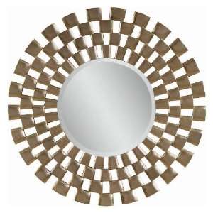  Bassett Mirror M3222B Chequers Wall Mirror in Silver Leaf 