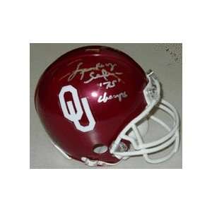 Lee Roy Selmon Autographed Oklahoma Sooners Mini Football Helmet with 