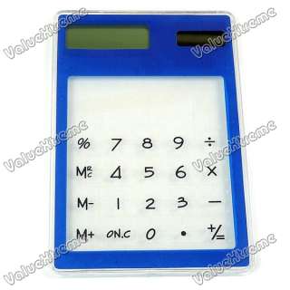 Transparent Solar Power Touch Screen Keypad Calculator  