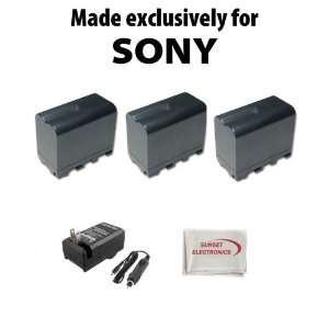  3 Pack Of Li Ion Extended Life Replacement Battery for Sony 